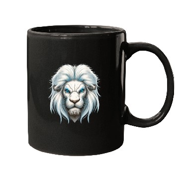 Discover Lion, White Lion Mugs