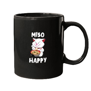 Discover Miso Happy Funny Japanese Cat Miso Mugs
