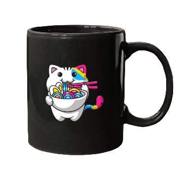 Discover Pansexual Pride Kawaii Cat Ramen Noodles Pansexual Mugs