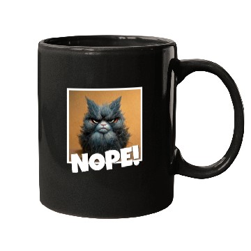 Discover 3d cat grumpy Coffee I hate people good morning Mugs