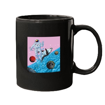 Discover Astronaut in a ocean world full of whales fantasy Mugs