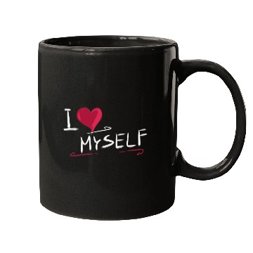 Discover i love me heart text saying Mugs
