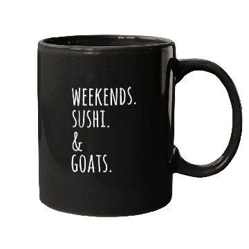 Discover Weekends Sushi And Goats Mugs