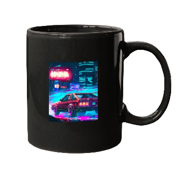Discover Vaporwave Car Synthwave City Mugs