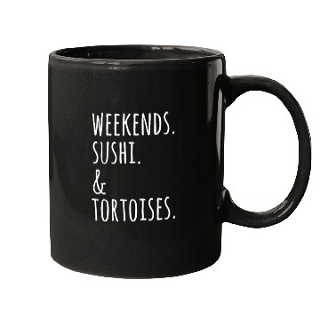 Discover Weekends Sushi And Tortoises Mugs