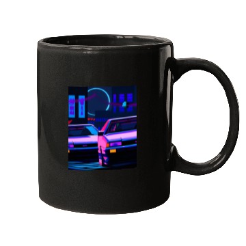Discover Vaporwave Car Synthwave City Mugs