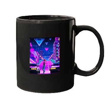 Discover Vaporwave Car Synthwave Girl Mugs