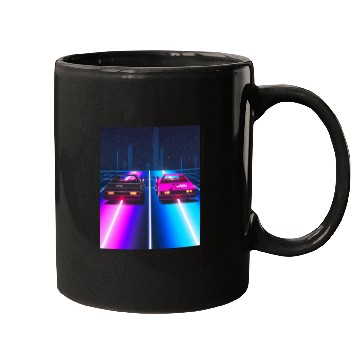 Discover Vaporwave Car Synthwave City Mugs