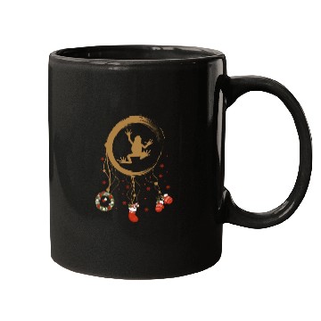 Discover Winter dreamcatcher Christmas Frog Mugs