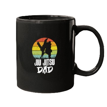 Discover Jiu-Jitsu Dad BJJ Father Vintage Martial Arts MMA Mugs