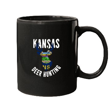 Discover Kansas Deer Hunting Buck Stag Hunter Mugs