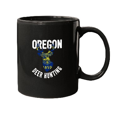 Discover Oregon Deer Hunting Buck Stag Hunter Mugs
