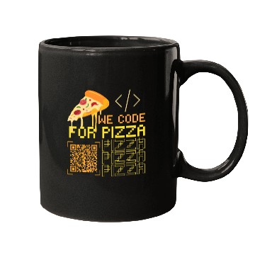 Discover We Code For Pizza | Software Developer Memes Mugs
