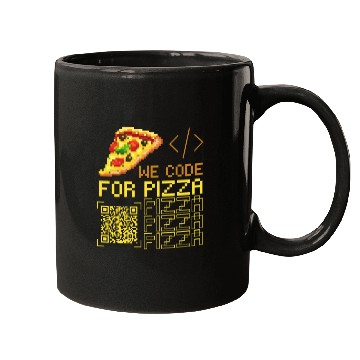 Discover We Code For Pizza | Software Developer Memes Mugs