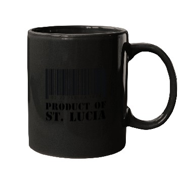 Discover Product of St. Lucia (Black) Mugs