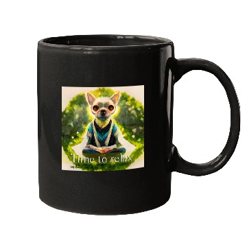 Discover dog relaxion, buddhist chihuahua Mugs