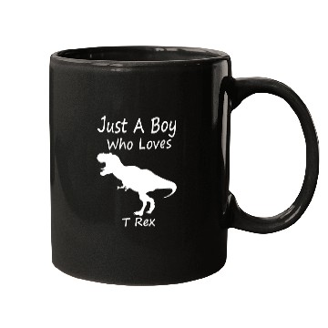 Discover Cool Silhouette Just a Boy Who Loves T rex Mugs