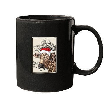 Discover Christmas Cow Farming Xmas Animal Mugs