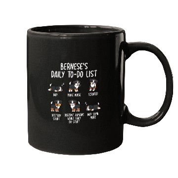 Discover Bernese Mountain Dog Daily To Do List Mugs