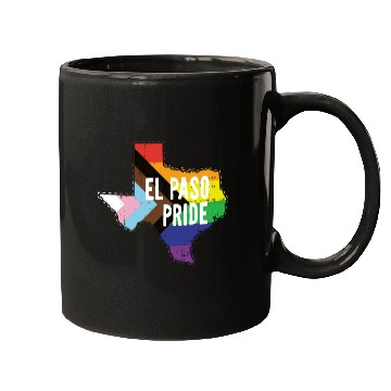 Discover El Paso Pride Gay Lesbian Queer Texas Rainbow Flag Mugs