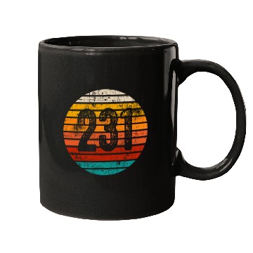 Discover Distressed Vintage Sunset 231 Area Code Mugs