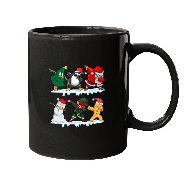 Discover Dabbing Santa Elf Friends Funny Christmas Dabs Mugs