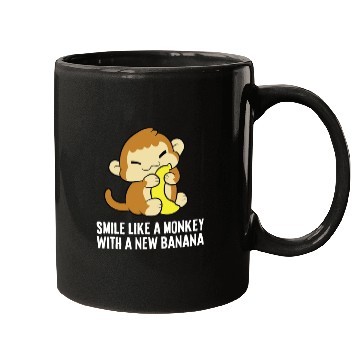 Discover Smile Like A Monkey With A New Banana Mugs