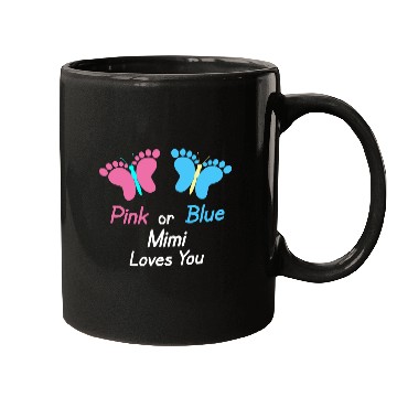 Discover Gender Reveal Mimi K Or Blue Butterflies Mugs