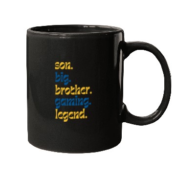Discover SON BROTHER GAMING LEGEND for gamer typography Mugs