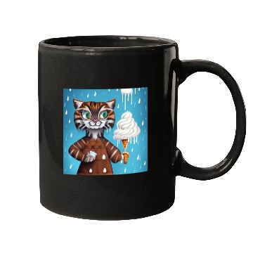 Discover happy tiger love ice cream Mugs