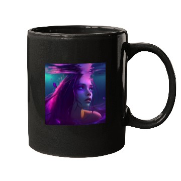 Discover purple mermaid underwater Mugs