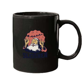 Discover Heavy Metal Santa Sign of the Horns Mugs