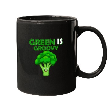 Discover Green Is Groovy Vegetable Broccoli Mugs