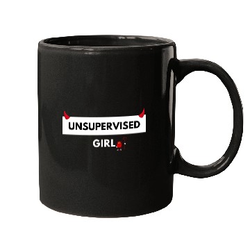 Discover UNSUPERVISED GIRL FUNNY CUTE DESIGN Mugs