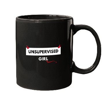 Discover UNSUPERVISED GIRL FUNNY CUTE DESIGN Mugs