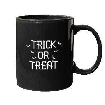 Discover Trick or treat Halloween bat design Mugs