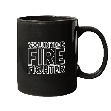 Discover Volunteer Fire Fighter On Back Fireman Firefighter Mugs