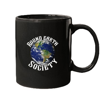 Discover Round earth society Mugs