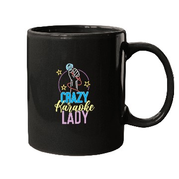 Discover Karaoke Singer 80s Retro Crazy Mugs