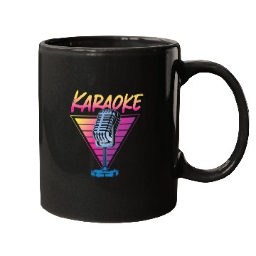 Discover Karaoke Singer Retro 80s 90s Mugs