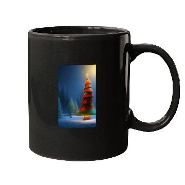 Discover Mushroom green and red Christmas tree Mugs