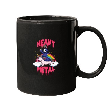 Discover Grim Unicorn Rainbow Metal Music Heavy Rock Mugs