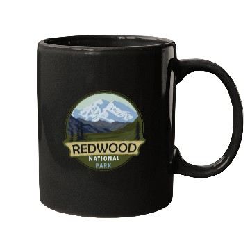 Discover Cool Vintage Retro Redwood National Park Mountain Mugs