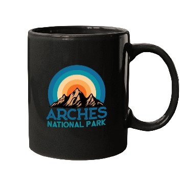 Discover Cool Vintage Retro Arches National Park Mountain Mugs