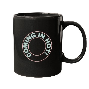 Discover Coming in Hot - Black Glue Gun Mugs