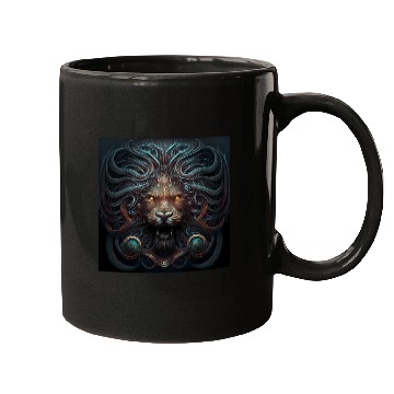 Discover Dark Fantasy Lion Version 3 Mugs