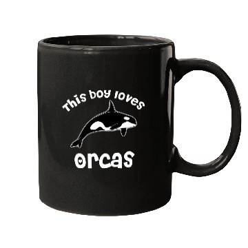 Discover This Boy Loves Orcas Lover Funny Killer Whale Mugs