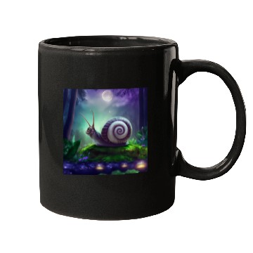 Discover Spiral Moongazing Snail Ombre Aqua Lavender sky Mugs