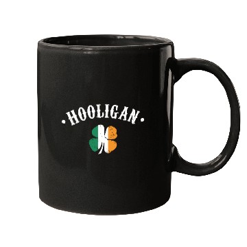 Discover Hooligan St Patricks Day Irish Shamrock Flag Mugs