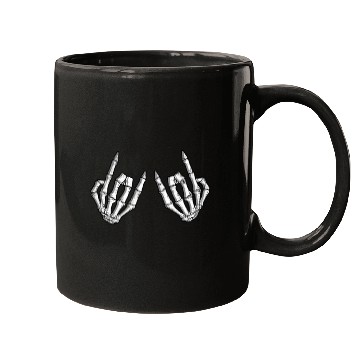 Discover Skeletal rock on sign - rock and roll Mugs